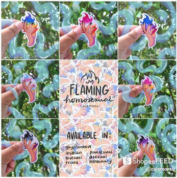 Flaming Homo Stickers